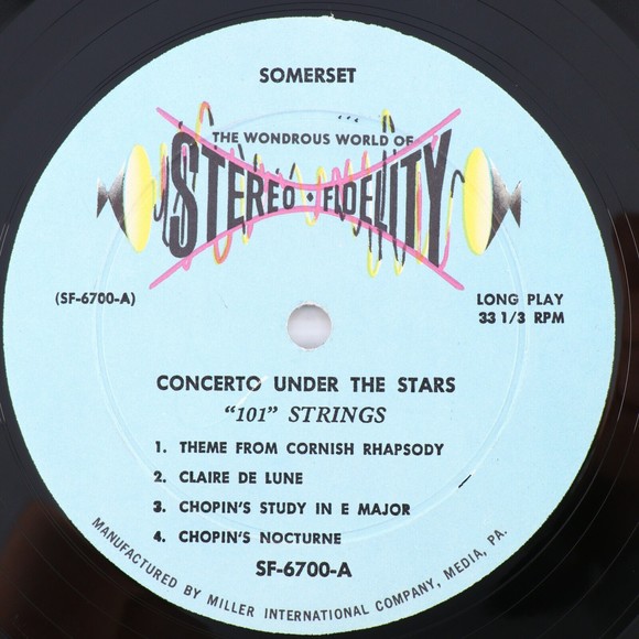 101 Strings, Concerto Under The Stars 1958 Stereo Vinyl Record Somerset SF-6700 - Picture 7 of 16